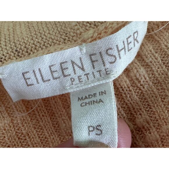 Eileen Fisher light orange open front cardigan size PS - Picture 3 of 12